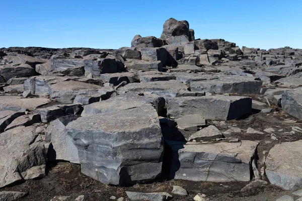 Beautiful stony rocky desert landscape of Iceland.