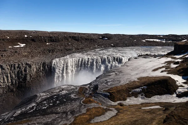 Gyönyörű Kilátás Dettifoss Vízeséshez Izland — Stock Fotó