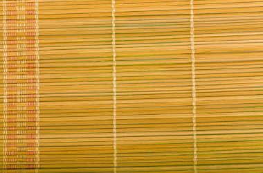 Üstten Görünüm ahşap hasır doku arka plan üzerinde. Tonda.