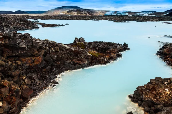 View to the Blue Lagoon in the Iceland. Toned.