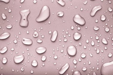 Bir renk arka plan üzerinde Su damlacıkları. Gri. Tonda.