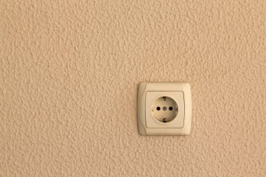 Işık duvar arka plan için elektrik şirketi ile sıvalı. En yakın detale.