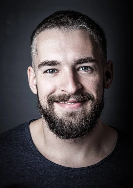 Portrait Young Man Beard Toned — Stock Photo, Image