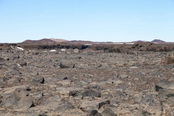 Όμορφη Πετρώδες Βραχώδες Τοπίο Της Ερήμου Της Ισλανδίας — Φωτογραφία Αρχείου