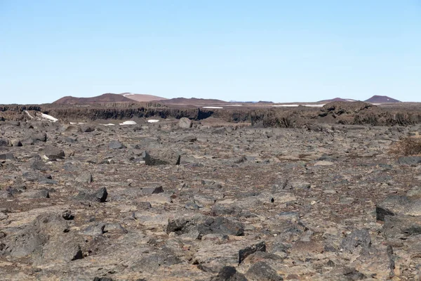 Vackra Steniga Rocky Ökenlandskap Island — Stockfoto