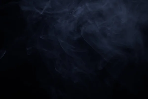 Rauchwolken Auf Schwarzem Hintergrund Selektiver Fokus Gemildert — Stockfoto