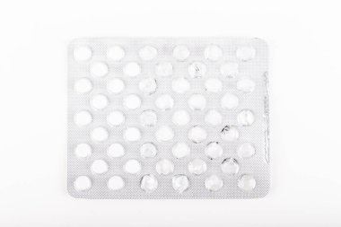 Hafif bir arka plan üzerinde tıbbi blister.