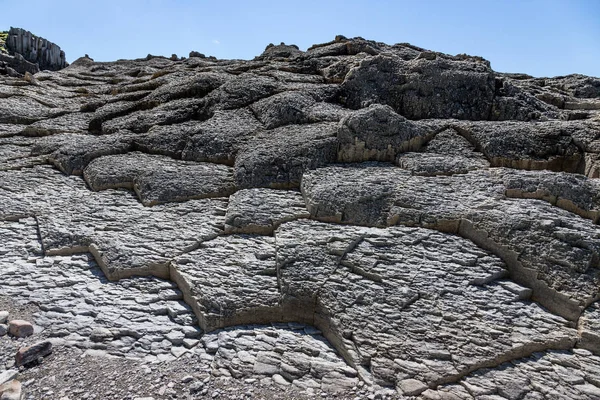 Cape Stolbchaty Cape West Coast Island Kunashir Composed Layers Basaltic — Stock Photo, Image