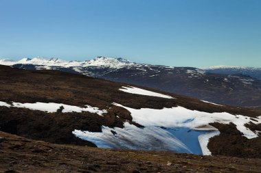 İzlanda güzel çok renkli bahar manzara