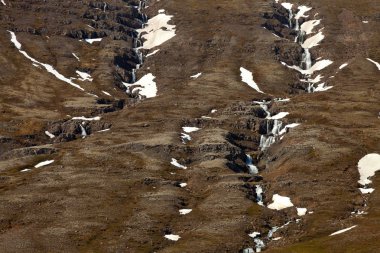İzlanda güzel çok renkli bahar manzara