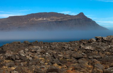 İzlanda güzel çok renkli bahar manzara