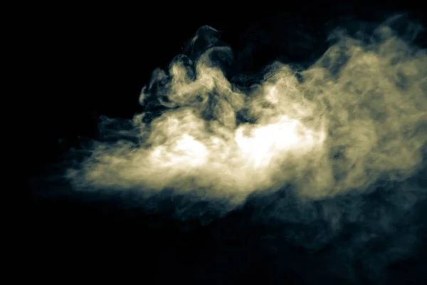 黒い背景に煙のジェット。選択的な焦点。トーン — ストック写真