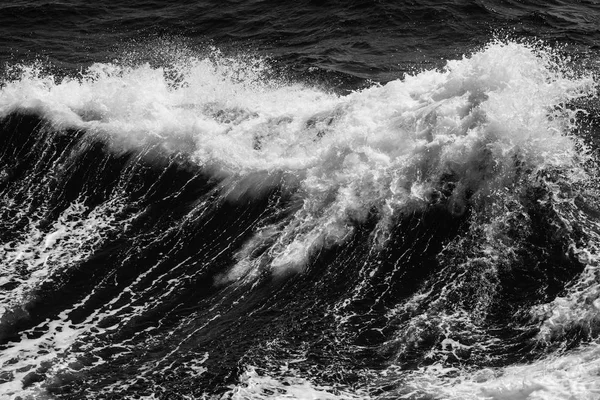 Waves of stormy cold sea on the south of Iceland. Toned