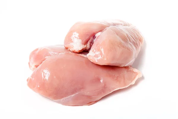 Rohe Filet von Chiken Brust auf einem hellen Hintergrund — Stockfoto