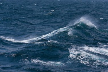 İzlanda'nın güneyinde fırtınalı soğuk deniz dalgaları