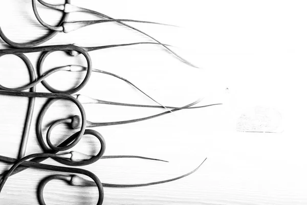 明るい木製の背景に熟したニンニクの矢印。トーン — ストック写真