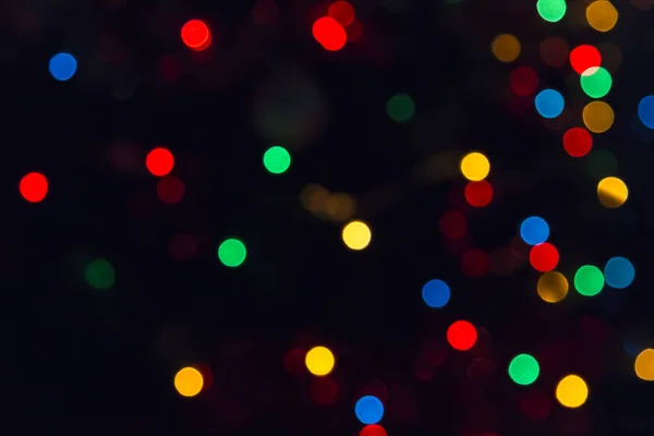 Abstract Festive New Year Christmas Defocused Background Bokeh Multicolored Effect — Stock Photo, Image