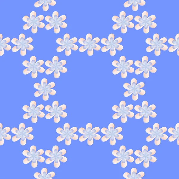Bezszwowy Wzór Kwiatowy Letni Geometryczny Ornament Wielobarwnych Kwiatów Pastelowych Kolorach — Wektor stockowy