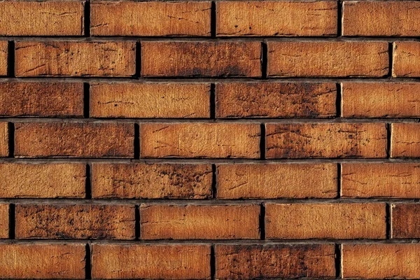 Die Struktur Der Ziegelwand Ist Gelb Braun Rot Der Hintergrund — Stockfoto