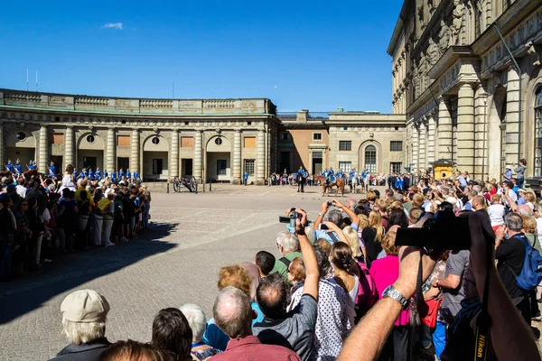 Cerimonia del cambio di guardia al Palazzo di Stoccolma . — Foto Stock