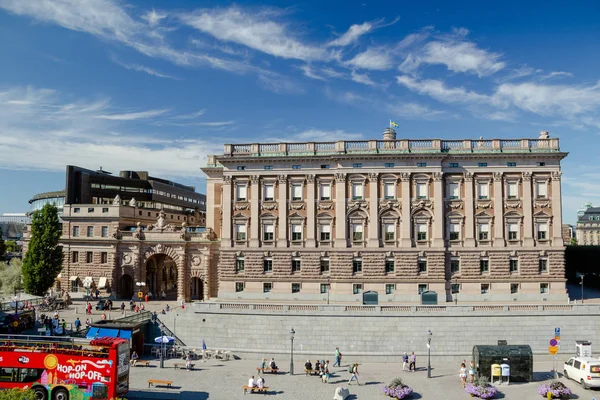 Kraliyet Sarayı, Gamla stan, Stockholm eski şehir. — Stok fotoğraf