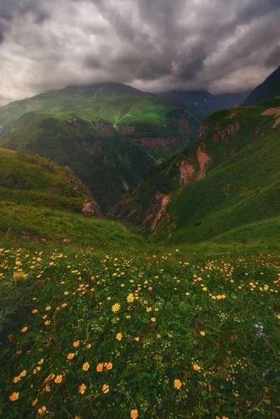 Krásné barevné místo v pohoří Kavkaz — Stock fotografie