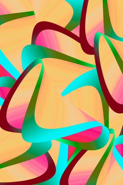 色彩斑斓的条纹抽象的背景 伸展的像素效果 装饰奇幻饰品3D插图 — 图库照片
