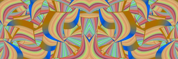 色彩斑斓的条纹抽象的背景 伸展的像素效果 装饰奇幻饰品3D插图 — 图库照片