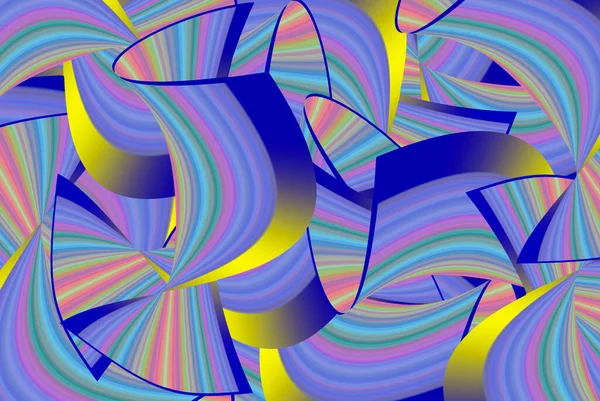 色彩艳丽的条纹抽象的背景 伸展的像素效果 装饰奇幻饰品3D插图 — 图库照片