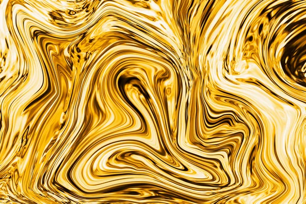 Gold waves marble texture. Precious metal flow image. Liquid gold surface artwork