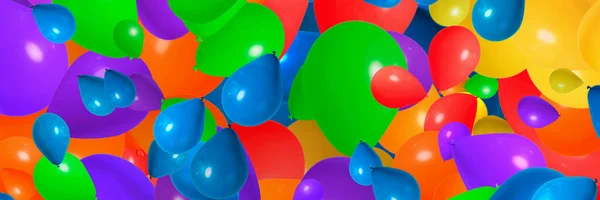 Çok Renkli Balon Desenlerinin Renkli Soyut Arkaplanı Tatil Festival Parti — Stok fotoğraf