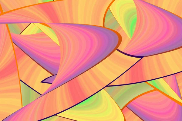 カラフルなストライプ抽象的な背景 拡張ピクセル効果 装飾ファンタジー3Dイラスト — ストック写真