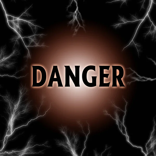 Dangerの概念を持つ抽象的な背景 成功と創造性 3Dイラスト — ストック写真