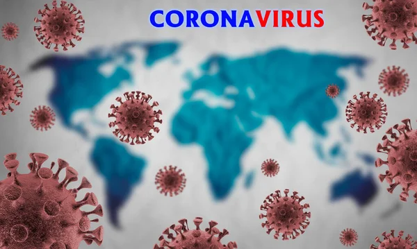 Image Flu Covid Virus Cell Coronavirus Covid Outbreak Influenza Background — Stock Photo, Image