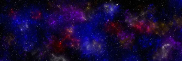 Kozmik sanat geçmişi. Gezegenler ve galaksiler, bilim kurgu duvar kağıtları. Derin uzayın güzelliği. Evrende milyarlarca galaksi var. 3B illüstrasyon.