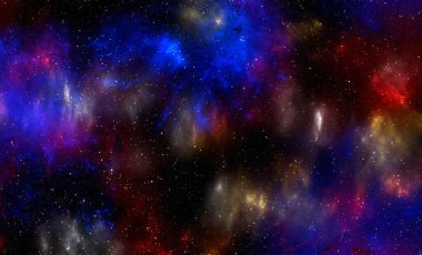 Gezegenler ve galaksiler, bilim kurgu duvar kağıtları. Derin uzayın güzelliği. Evrendeki milyarlarca galaksi kozmik sanat arka planında. 3B illüstrasyon.