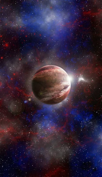 Άγνωστος Πλανήτης Από Διάστημα Νεφέλωμα Διαστήματος Κοσμικό Σμήνος Άστρων Εξωτερικό — Φωτογραφία Αρχείου