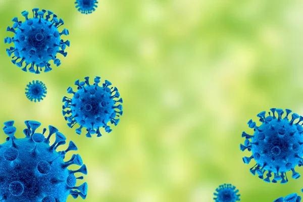 Gambar Sel Virus Covid Flu Coronavirus Kovid Virus Influenza Latar — Stok Foto