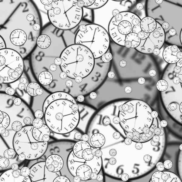 ヴィンテージ時計の顔の大規模なセット 時間の質感 エレガントなコレクション 3Dイラスト — ストック写真