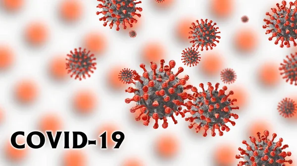 Immagine Della Cellula Virale Covid Influenzale Coronavirus Covid Focolaio Influenza — Foto Stock