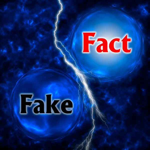 Αφηρημένο Υπόβαθρο Fact Και Fake Έννοια Σκέψη Επιτυχία Και Δημιουργικότητα — Φωτογραφία Αρχείου