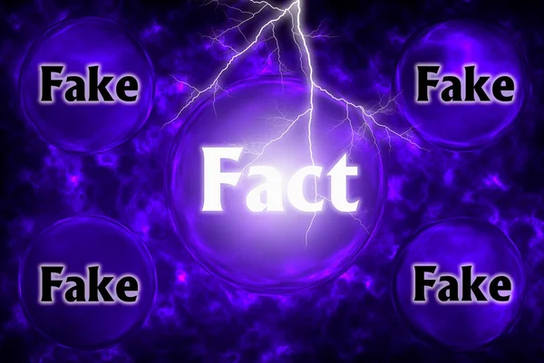 Abstract Background Fact Fake Concept Thinking Success Creativity Illustration — Stock Photo, Image