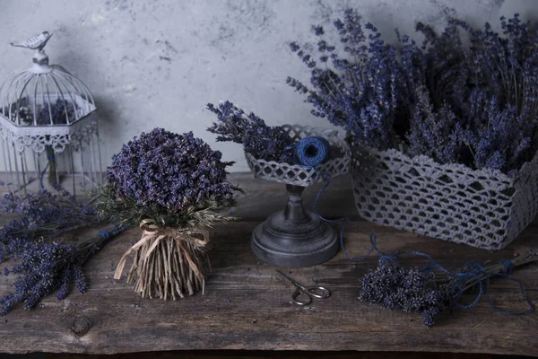 Lavanta çiçek dekorasyon ahşap tablo