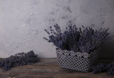 Lavanta çiçek dekorasyon ahşap tablo