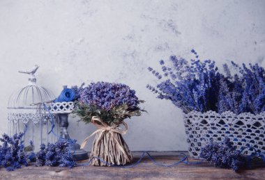 Lavanta çiçek dekorasyon ahşap tablo