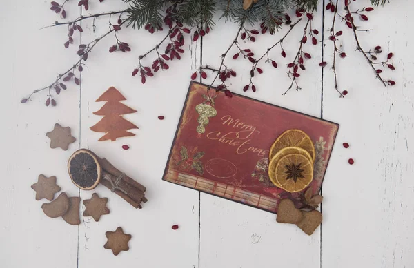 Merry Christmas Card Sjabloon — Stockfoto