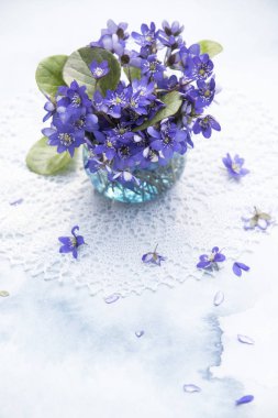 lekeli arka planda vazo menekşe çiçekler yakın 