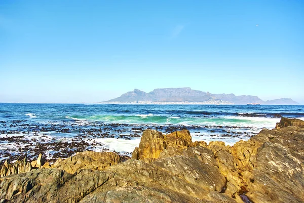 Isla Robben Afrikaans Robbeneiland Isla Table Bay Oeste Costa Bloubergstrand — Foto de Stock