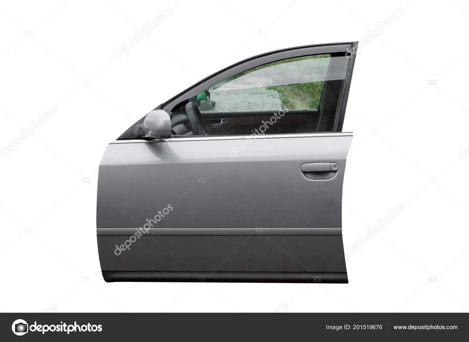 Eingangstur Des Auto Isoliert Auf Weissem Hintergrund