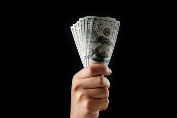 Деньги Руках Бизнесмена Доллары Сша Концепция Коррупции Залога Взяточничества Мошенничества — стоковое фото